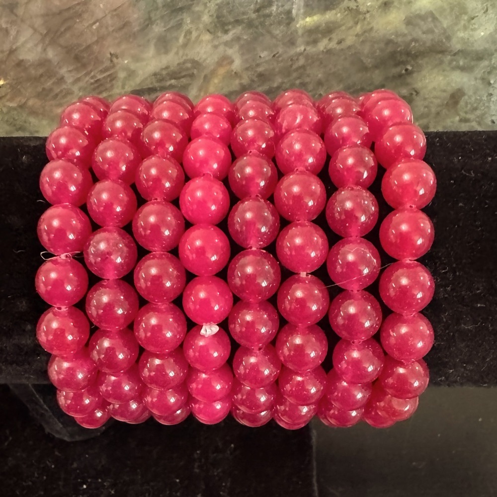 2 Red Ruby Handmade Bracelet. New